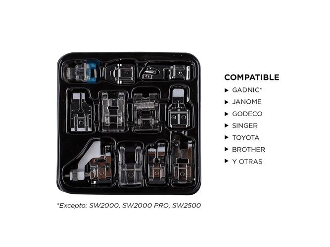 Prensatelas Kit x 11 Universales Para Máquinas de Coser Domésticas - 3