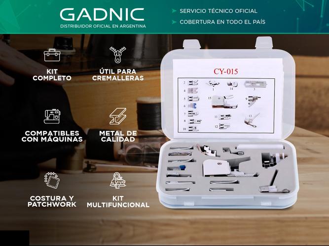 Kit x15 Pie Prensatelas Gadnic Para Maquina de Coser - 1