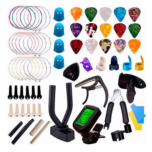 Kit De Accesorios Para Guitarra Acustica Cuerdas 66 Unidades - 0