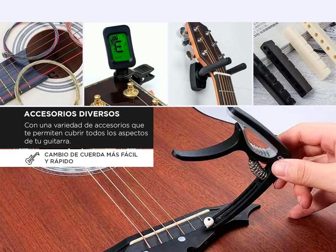 Kit De Accesorios Para Guitarra Acustica Cuerdas 66 Unidades - 3