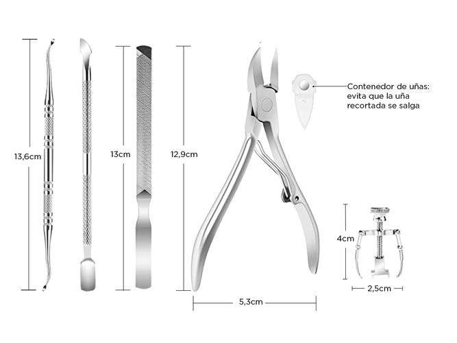 Kit Manicura Pedicura Gadnic KM100 Alicates Cutículas  - 5