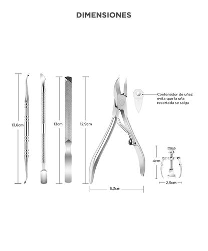 Kit Manicura Pedicura Gadnic KM100 Alicates Cutículas  Outlet - 5