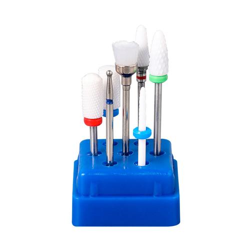 Brocas de cerámica de 7 piezas para manicura Gadnic KM11 para taladro eléctrico - 0