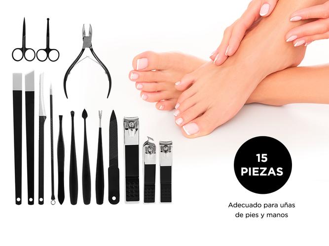 Set Uñas x15 Piezas Gadnic Manicura Pedicura Acero Inoxidable - 4