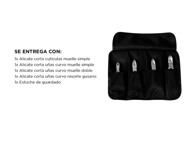  Kit 4 Gadnic Alicates Manicura Y Pedicura acero inoxidable - 5