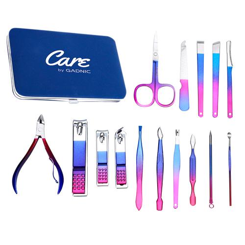 Kit Manicura Pedicura Gadnic KM14M22 15 Piezas Acero Inoxidable - 0