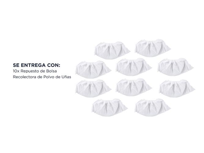 10 Bolsas recolectoras de Polvo Para Uñas Gadnic Repuesto Para Manicura Reutilizable  - 5