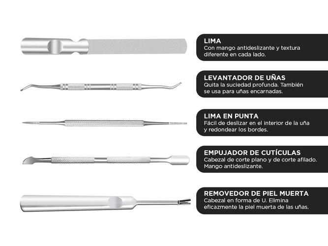 Set Para Uñas Gadnic K18 Corta-uñas Ideal Para Podólogos - 3