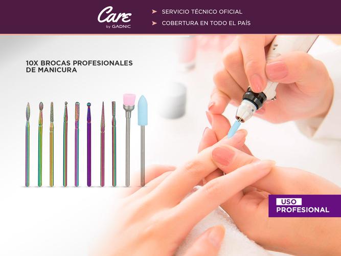 Kit x10 Brocas Manicura Rainbow Gadnic Para Torno Eléctrico  - 1
