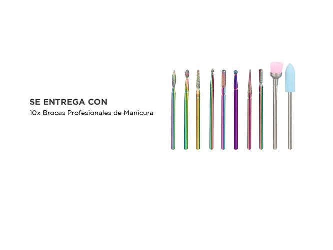 Kit x10 Brocas Manicura Rainbow Gadnic Para Torno Eléctrico  - 5