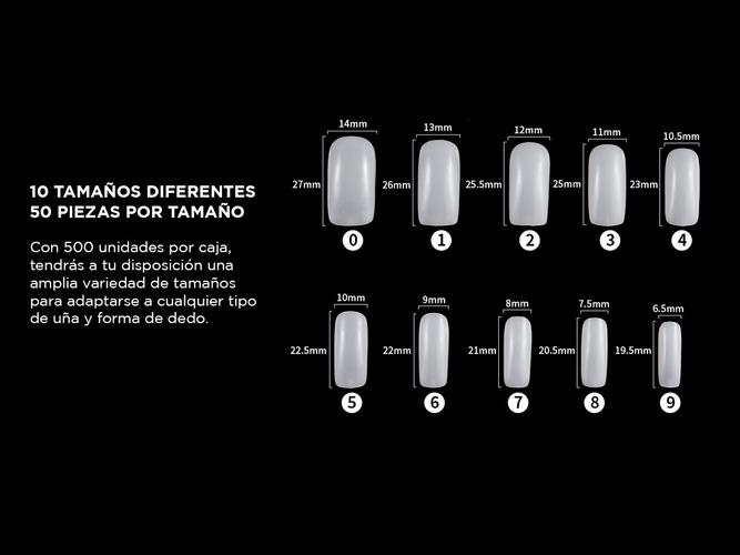 Set x500 Moldes Cápsula de Uñas Gadnic Uñas Esculpidas - 3