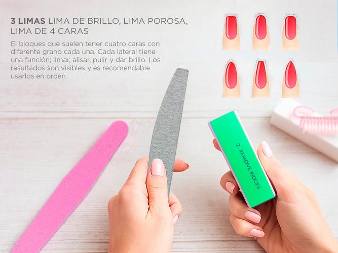 Kit Para Uñas Gadnic 9 Pzas Limas, Pinzas, Empujador Cutícula Uso Profesional - 3