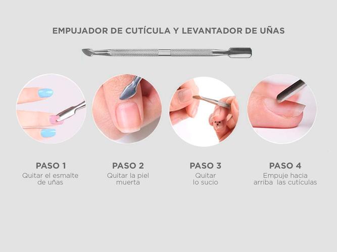 Kit Para Uñas Gadnic 9 Pzas Limas, Pinzas, Empujador Cutícula Uso Profesional - 4