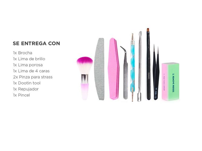Kit Para Uñas Gadnic 9 Pzas Limas, Pinzas, Empujador Cutícula Uso Profesional - 5