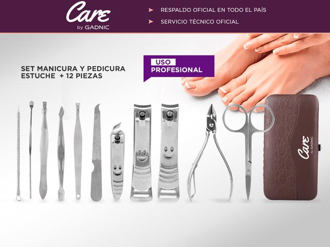 Set Manicura Pedicura Gadnic Estuche 12 Piezas Alta Calidad - 1