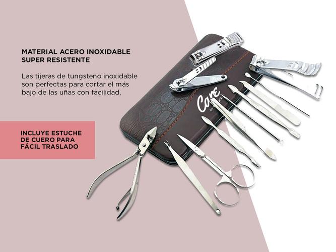 Set Manicura Pedicura Gadnic Estuche 12 Piezas Alta Calidad - 3