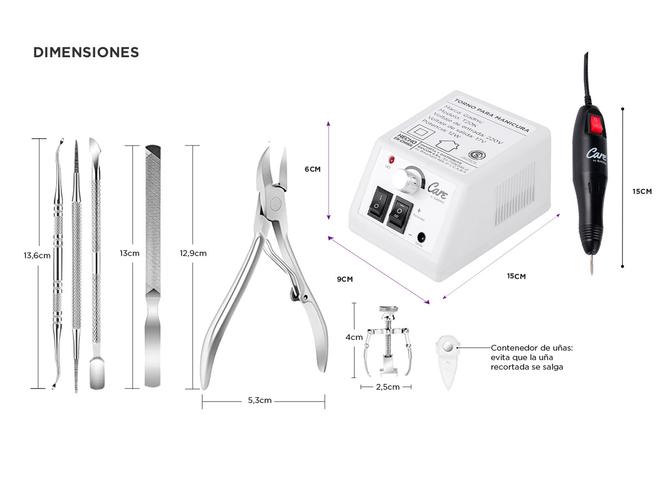 Kit manicura  Pedicura Gadnic + Torno Para Uñas T20K - 5