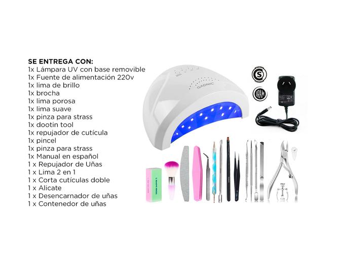 Kit manicura  Pedicura Gadnic + Cabina Para Uñas - 6