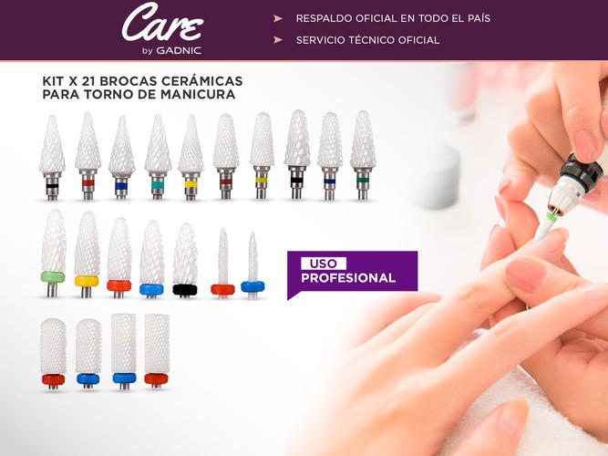 Kit Brocas Cerámicas Para Torno Manicura Gadnic - 1