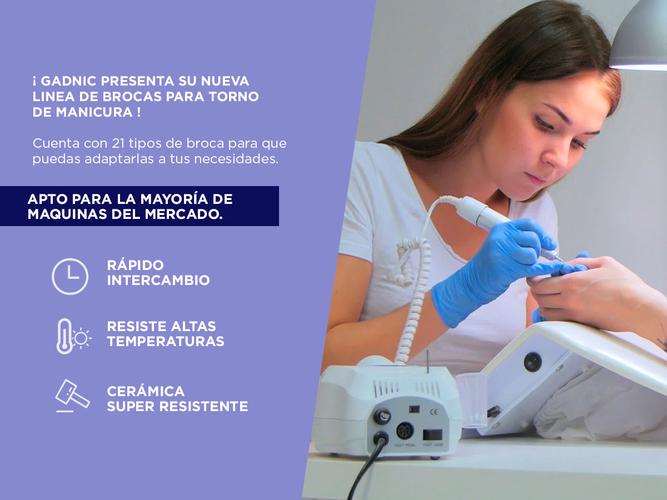 Kit Brocas Cerámicas Para Torno Manicura Gadnic - 2