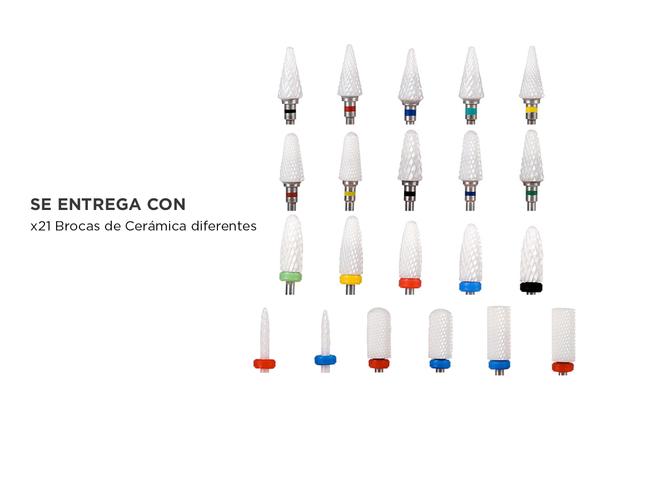 Kit Brocas Cerámicas Para Torno Manicura Gadnic - 4