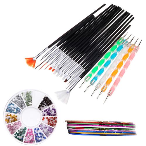 Set Pinceles Gadnic Decoración De Uñas Nail Art Kit Outlet - 0
