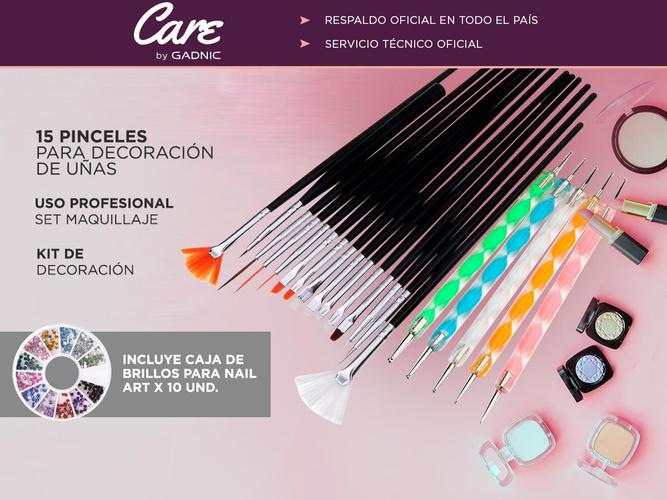 Set Pinceles Gadnic Decoración De Uñas Nail Art Kit Outlet - 1