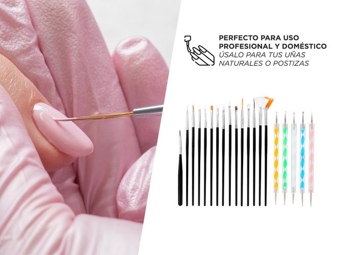 Set Pinceles Gadnic Decoración De Uñas Nail Art Kit Outlet - 3