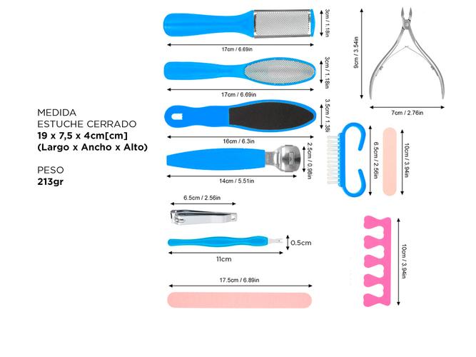 Set Manicura Gadnic KM8000 20 Piezas De Pedicura Alta Calidad  - 5