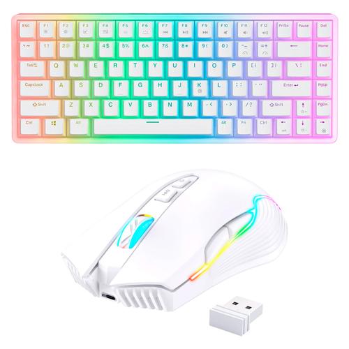 Kit Mouse Gamer CW905 Inalámbrico Con Luz LED Blanco + Teclado Retroiluminado Gamer G30 Onikuma - 0