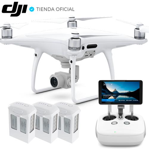 Drone DJI Phantom 4 Pro + con 3 Baterías Extra - 0