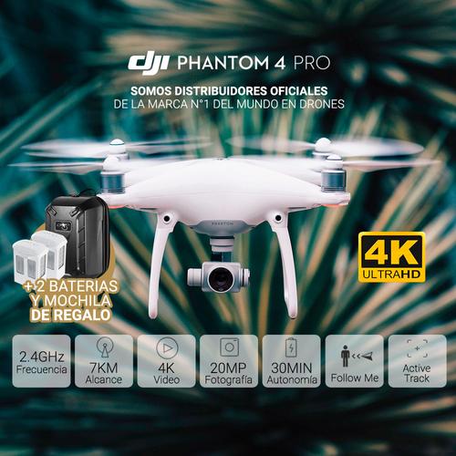 Drone DJI Phantom 4 Pro + 2 Baterías Extra + Mochila - 1