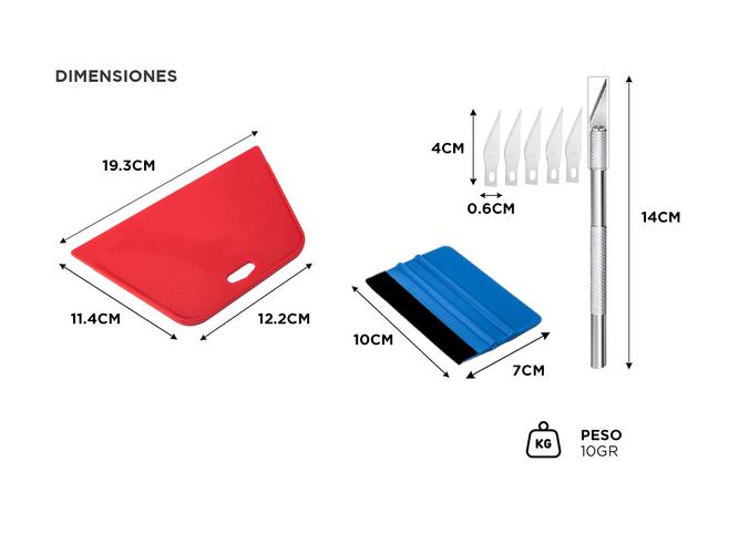 Kit de Herramientas Gadnic para Alisar Vinilo y Tapiz Adhesivo - 4