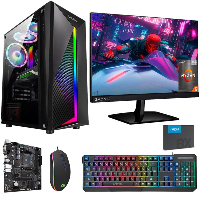 Pc Armada Gamer AMD Ryzen 5600G con Monitor 20 Gadnic