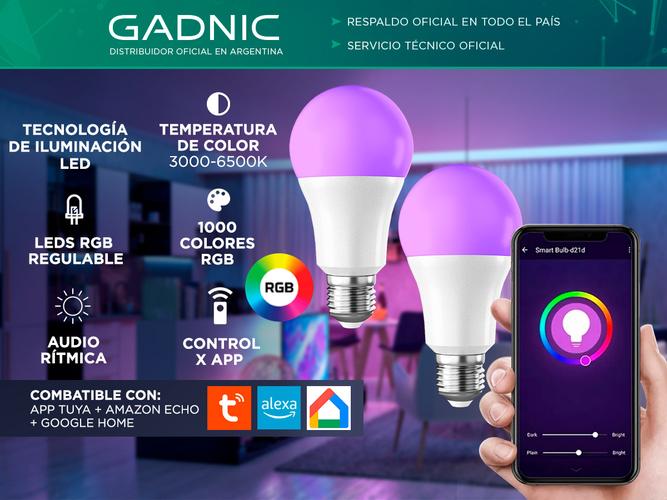 Lampara Led Smart Inteligente RGB X2 9W Wifi  - 1
