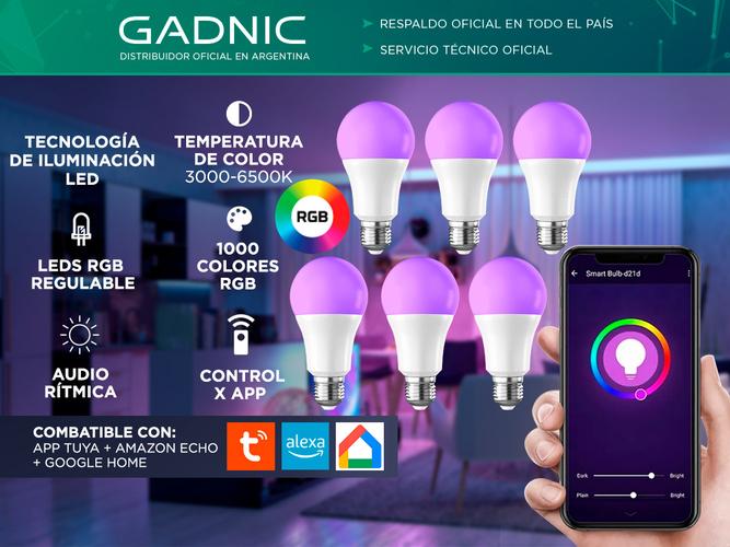 Lampara Led Smart Inteligente RGB X6 9W Wifi - 1