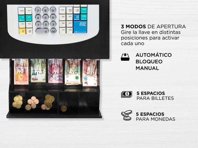  KIT Comercial Gaveta Dinero 5 Billetes G405 + Caja Fuerte E20 - 4