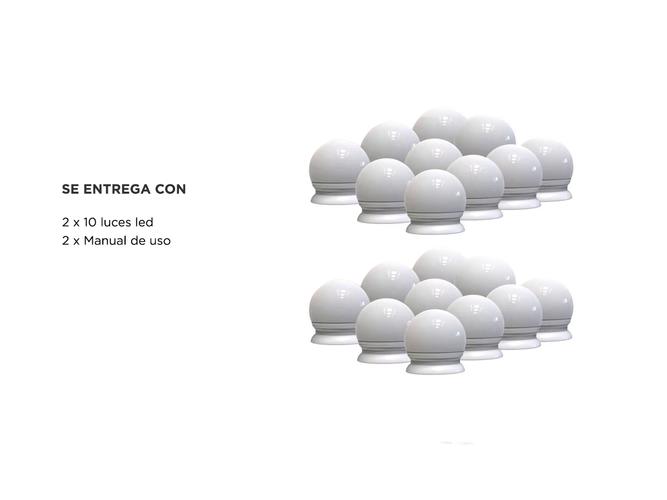 Kit x 20 Luces Led Para Espejo Gadnic Z1300 Maquillaje Makeup Usb - 5