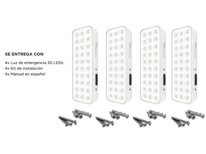 Luz de Emergencia Gadnic Tools L30 Kit x4 30 Led Alta Luminosidad 6500K - 5
