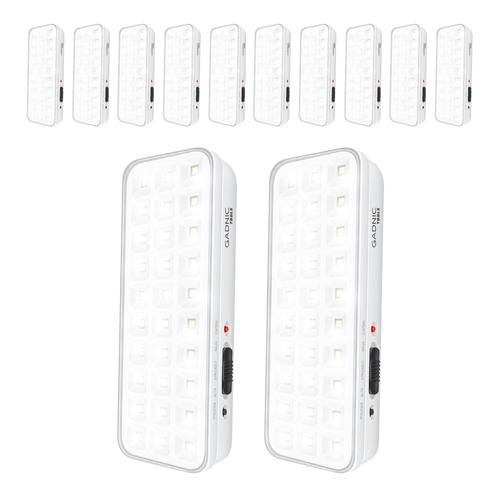 Kit x 12 Luz De Emergencia Gadnic 30 LED Recargable Portátil Y De Pared Con Batería Integrada - 0