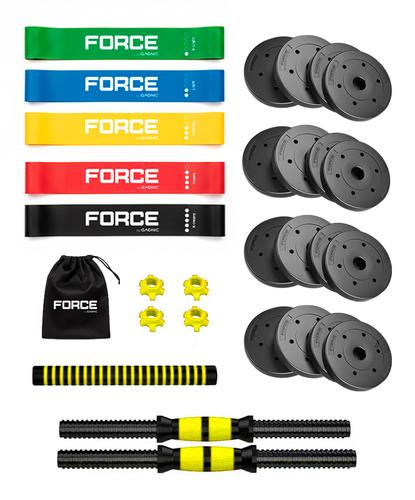 Set Fitness Completo Gadnic Mancuernas Barra y Bandas - 6