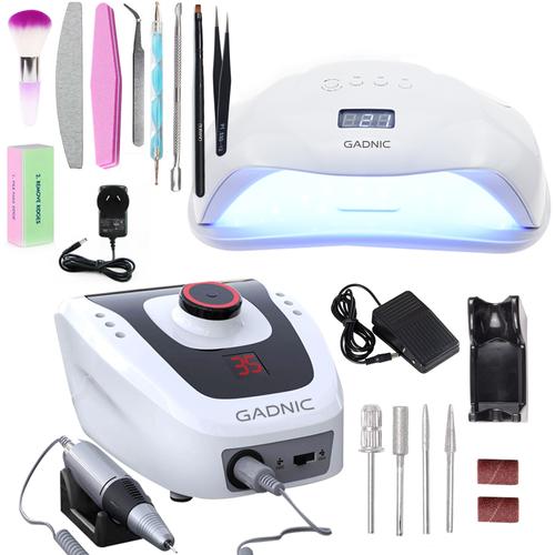 Kit Para Uñas Gadnic Torno T206  Cabina UV Ledsun Plus Uso Profesional - 0