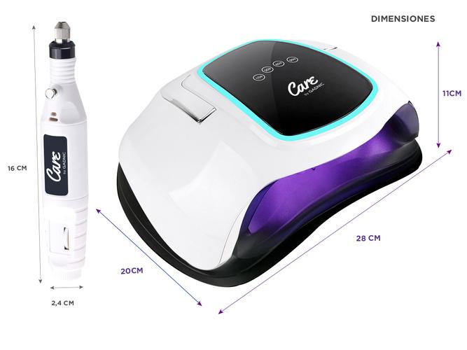 Kit Para Uñas Gadnic Torno T102 + Cabina UV Led BQ6 Pro Uso Profesional - 5