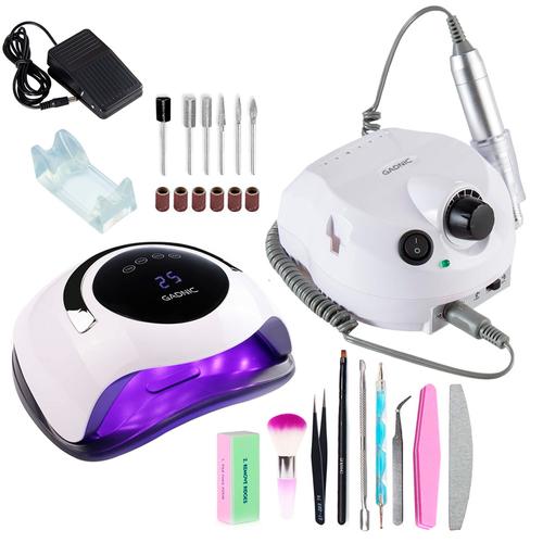 Kit Para Uñas Gadnic Torno T202  Cabina UV Led BQ5 Pro Uso Profesional - 0