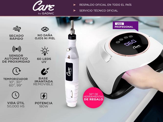 Kit Para Uñas Gadnic Torno T102  Cabina UV Led BQST 180W Uso Profesional  - 1