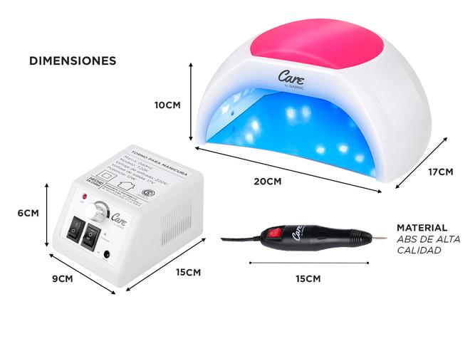 Kit Para Uñas Gadnic Torno T20K + Cabina UV LED 48W Profesional - 5