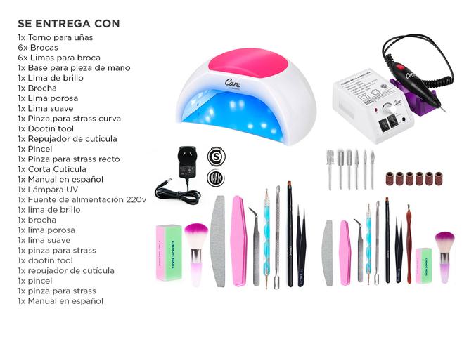 Kit Para Uñas Gadnic Torno T20K + Cabina UV LED 48W Profesional - 6