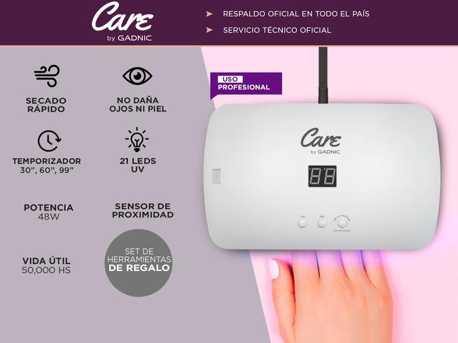 Kit Para Uñas Gadnic Torno T20K  Cabina UV LED 48W Manicura - 1