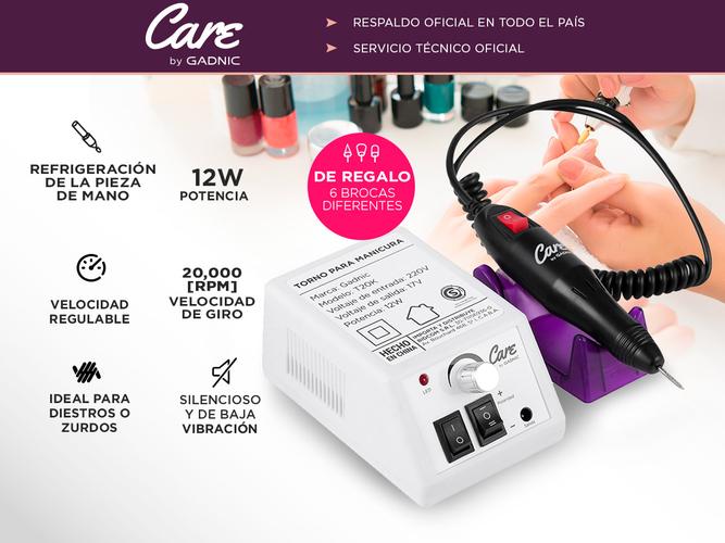 Kit Para Uñas Gadnic Torno T20K  Cabina UV LED 48W Manicura - 2
