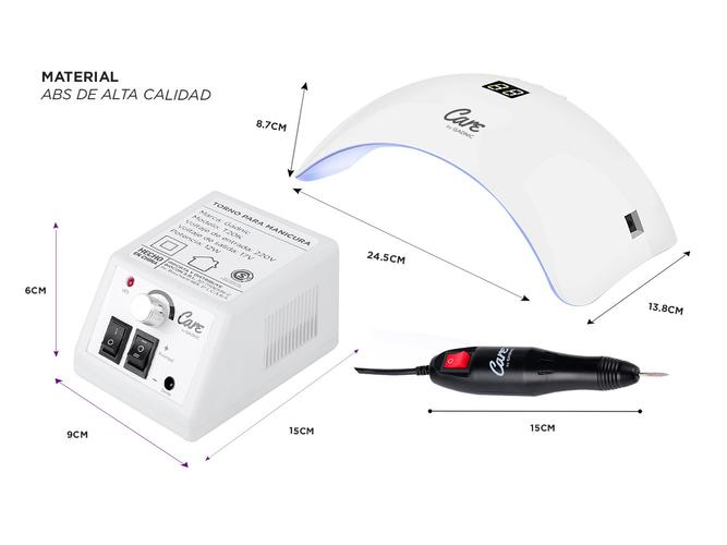 Kit Para Uñas Gadnic Torno T20K  Cabina UV LED 48W Manicura - 5